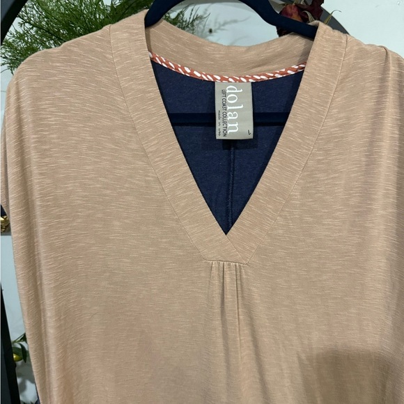 Dolan Left Coast Collection Womens Medium Navy Tan Tunic Dress size large - Picture 3 of 8